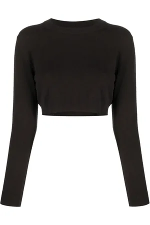Patou Logo-embroidered cropped jumper