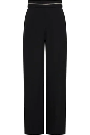 DION LEE Zipped wool straight-leg trousers