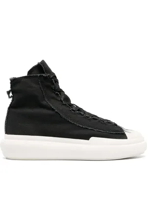 Y-3 Nizza distressed high-top sneakers