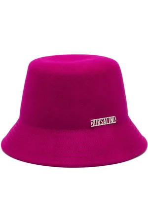Borsalino Logo-plaque felted bucket hat