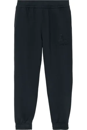 Burberry EKD-embroidered cotton track pants