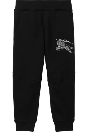 Burberry EKD-embroidered cotton track pants