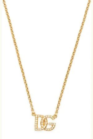 Dolce & Gabbana Logo-charm polished necklace