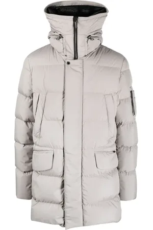 MOORER Zip-up padded down jacket