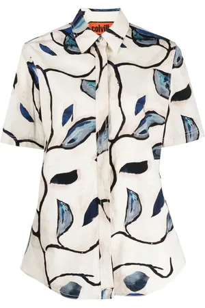 Colville Library leaf-print shirt