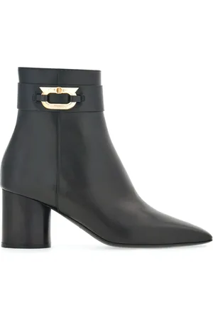 Salvatore Ferragamo Gancini 60mm leather ankle boots