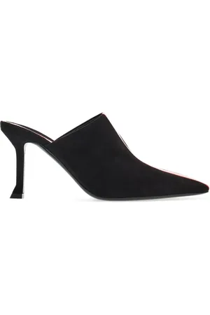 Salvatore Ferragamo 85mm stripe-detail suede mules