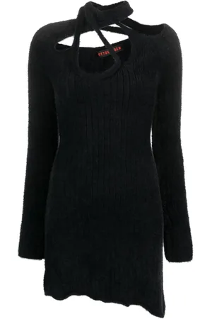 OTTOLINGER Brushed cut-out asymmetric minidress