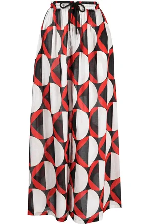 Cynthia Rowley Graphic-print high-waist skirt