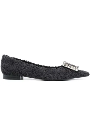 ROBERTO FESTA Fleece-texture ballerina shoes