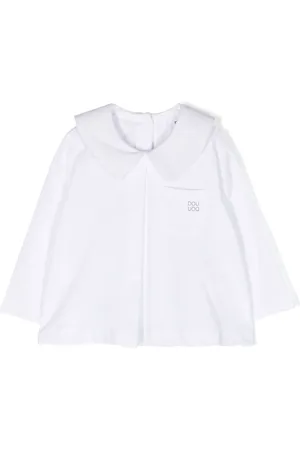 DOUUOD KIDS Peter pan-collar cotton blouse