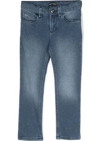 Emporio Armani Distressed-finish denim jeans