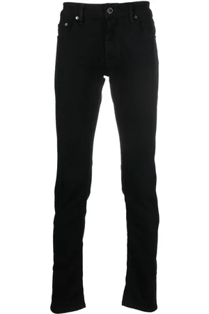 MOORER Mid-rise tapered-leg jeans