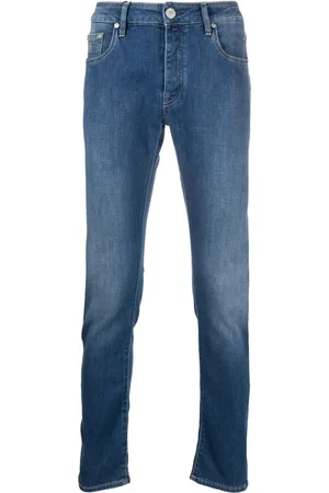 MOORER Mid-rise tapered-leg jeans