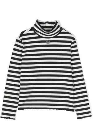 Twin-Set Striped high-neck top