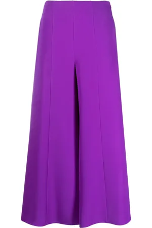 VALENTINO GARAVANI Cropped flared silk trousers