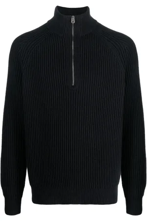 Fursac Ribbed-knit zip-up jumper