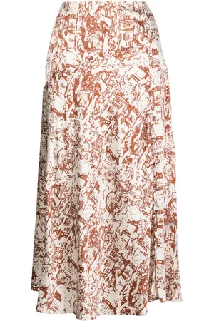 REJINA PYO Ria Renaissance-print midi skirt