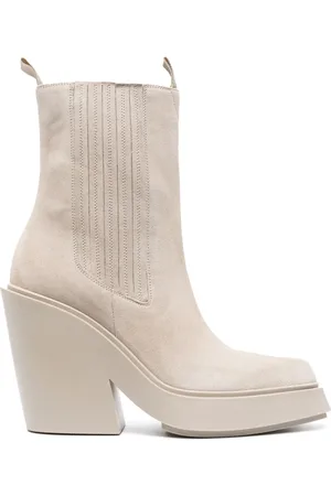 vic matiè 120mm pointed-toe suede boots