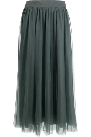 Fabiana Filippi Elasticated-waist tulle midi skirt