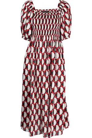 Cynthia Rowley Geometric-print cotton dress