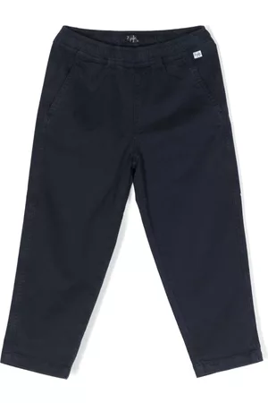 Il gufo Logo-patch cotton trousers