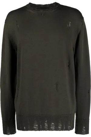 John Richmond Keji distressed-finish merino wool jumper
