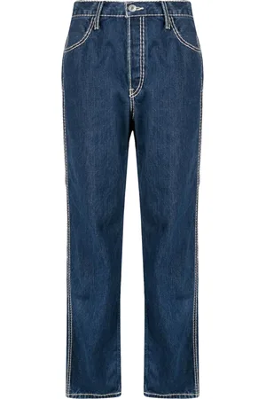 RE/DONE Loose-fit contrast-stitching jeans