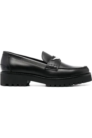 Zadig & Voltaire Wings-plaque leather loafers
