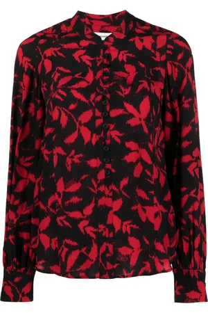 Zadig & Voltaire Twina leaf-print long-sleeve shirt