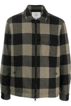 Woolrich Checked wool-blend shirt jacket