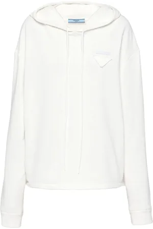 Prada Triangle-logo cotton hoodie