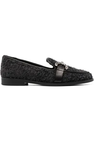 ROBERTO FESTA Joys bouclé-construction loafers