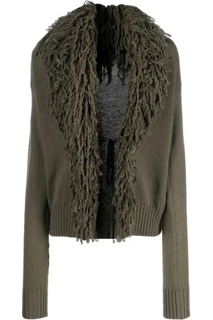 BLUMARINE Fringed wool cardigan
