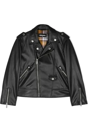 Dsquared2 Logo-patch faux-leather jacket