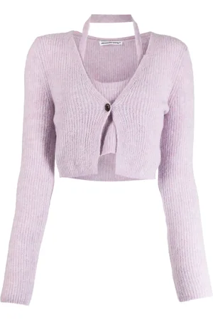 Alexander Wang Twinset Hybrid halterneck cardigan