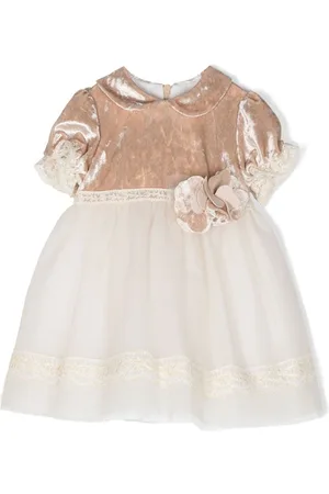 COLORICHIARI Floral-appliqué short-sleeve dress