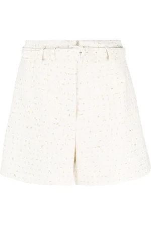Self-Portrait Belted boucl?? shorts