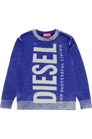Diesel Intarsia-knit logo wool jumper