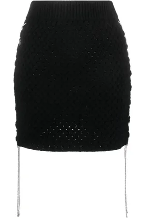 GIUSEPPE DI MORABITO Merino-blend knitted miniskirt