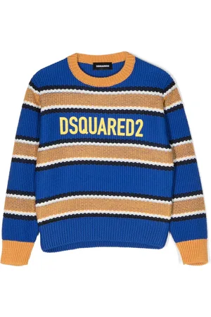 Dsquared2 Logo-print striped knitted jumper