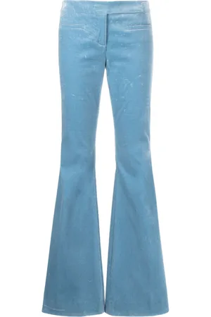 Dorothee Schumacher Mid-rise velvet flared trousers