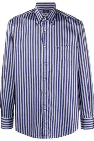 Paul & Shark Striped organic-cotton shirt