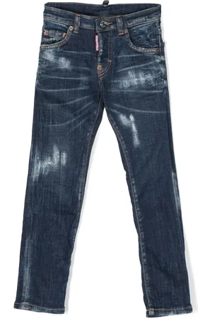 Dsquared2 Bleached-effect straight-leg jeans