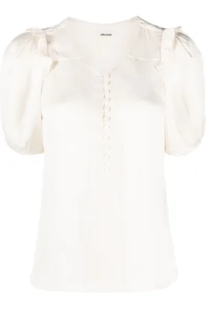 Zadig & Voltaire Puff-sleeve satin top