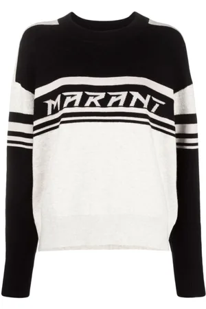 Marant Etoile Two-tone stretch cotton blend Callie sweater