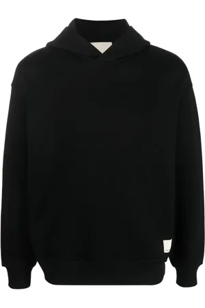 Emporio Armani Logo-patch organic cotton hoodie