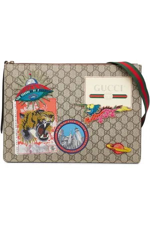 Gucci Pre-Owned GG Supreme Night Courrier Clutch - Farfetch