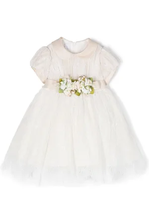 COLORICHIARI Floral-lace short-sleeve dress