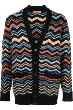 Missoni Zigzag-woven ribbed cardigan